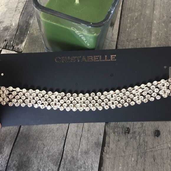 Cristabelle Crystal Rhodium Choker - Picture 3 of 8